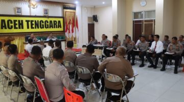 Kapolres Aceh Tenggara Pimpin Anev Mingguan, Tekankan Peningkatan Kinerja dan Pelayanan Presisi